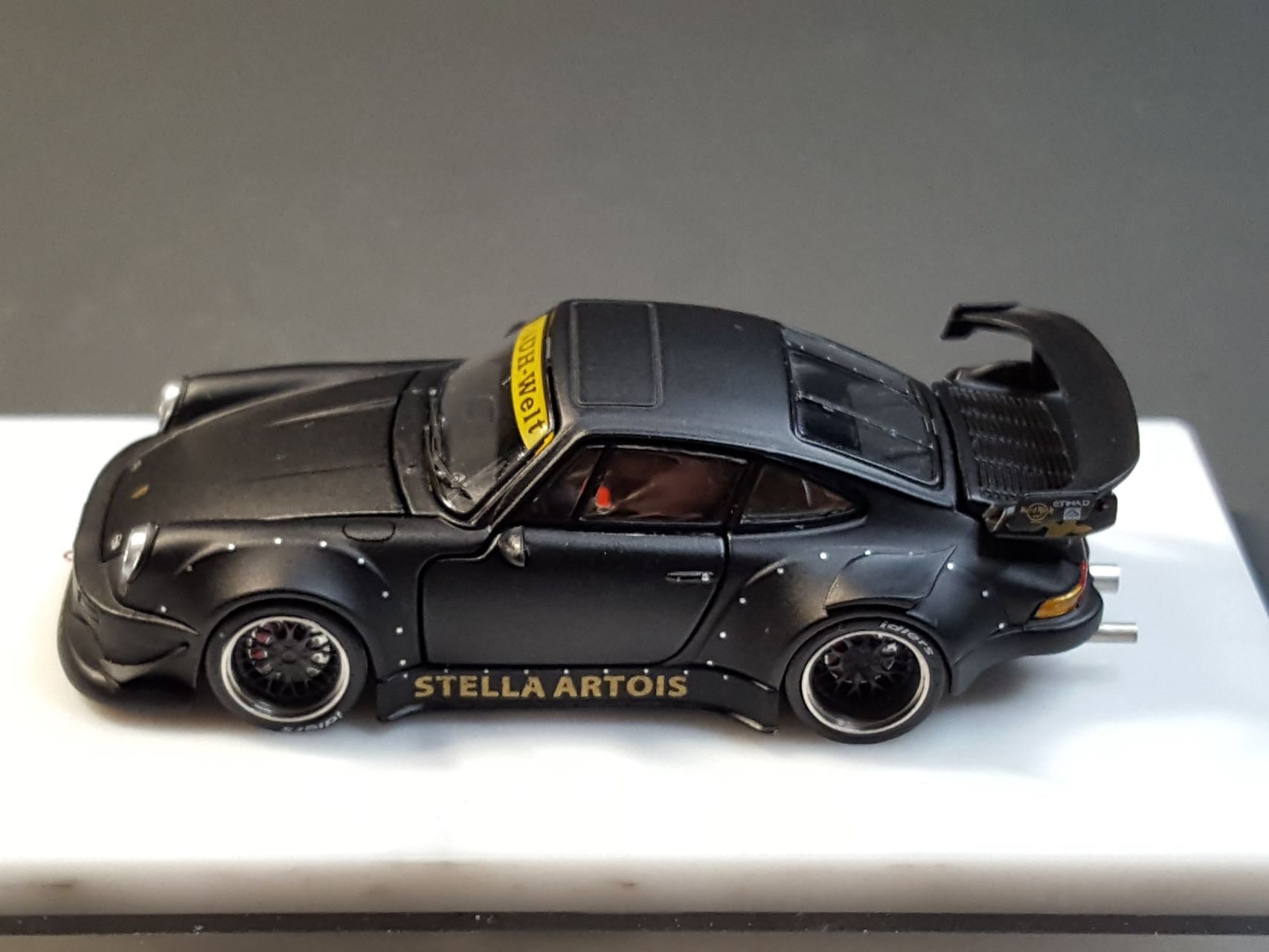 PGM 1:64 RWB 930 Stella Artois Matt Black Diecast Model Cars